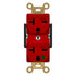 ENERLITES Hospital Grade Duplex Receptacle, Polycarbonate Thermoplastic, 20A/250V, UL Listed, Self-grounding, Red