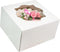 Global Sugar Art Auto-Popup Extra Deep Square Cake Box with Window, White