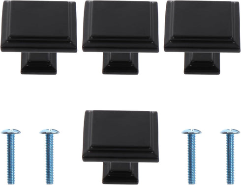 GLEAVI 4pcs Zinc Alloy Thickened Solid Cabinet Drawer Handles, Single Hole Door