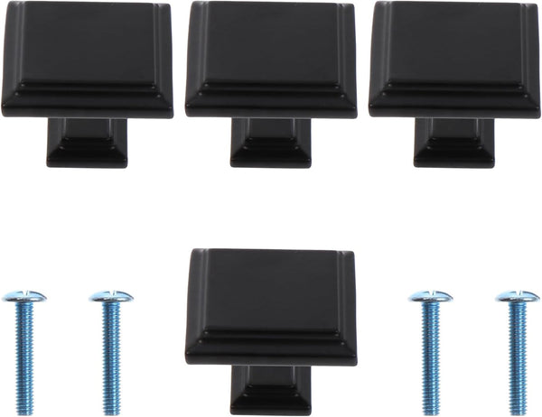 GLEAVI 4pcs Zinc Alloy Thickened Solid Cabinet Drawer Handles, Single Hole Door