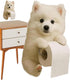 Generic 3D Dog Paper Towel Rack, Wall Mount Resin Dog Shaped Toilet Roll Holder, Funny Animal Paper Towel Holder