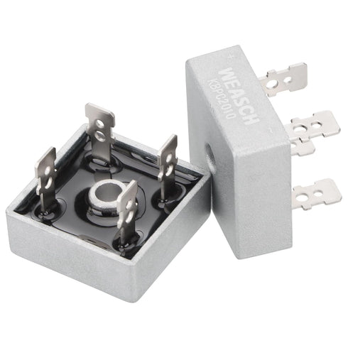 2Pcs KBPC2010 Bridge Rectifier Diode, AC to DC, 1000V 20A, 4 Pin Power Rectifier Diode Electronic Components