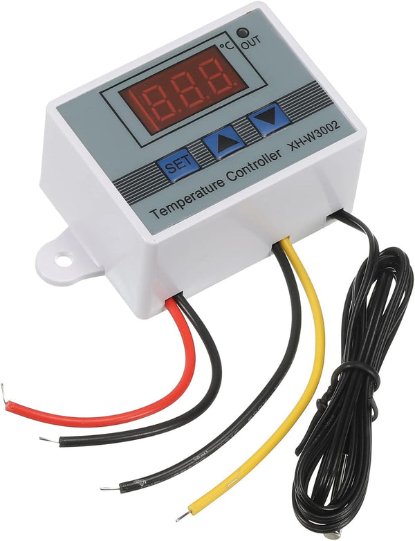 MECCANIXITY AC110-220V LED Digital Thermostat Controller, Heating Cooling -50 to 110°C with NTC 10K Temperature Probe