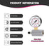 Gas Test Pressure Gauge 0-100psi/kpa, 2" Dial Size, Chrome Plated Steel Body, 3/4" FNPT Connection
