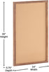 Flash Furniture Rustic Wall Mount Cork Board 24" x 36" for Home Office School with Wood Push Pins