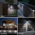 IP65 6500K Pack 4 TORCHSTAR Solar Motion Sensor Lights Outdoor, Waterproof Cordless Outdoor Wall Lighting for Driveway