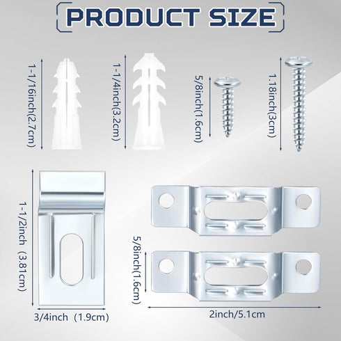 15 Set 1 15 Yaocom Frame Lock Security Hanging Kits T-Screw Security Artwork Picture Hangers with T-Head Screws
