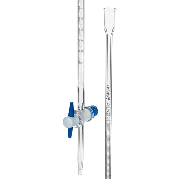EISCO Micro Burette, 5ml - ASTM Class A, ±0.01ml Accuracy, Borosilicate Glass with PTFE Stopcock