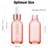 PrettyCare 1 oz Eye Dropper Bottle (24 Pack) Rose Glass Bottles with Measured Pipettes, Golden Caps & Labels