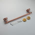 15.5 27.5 Inch Red Copper Towel Bar, Adjustable to Bath Towel Rack for Bathroom Towel Holder, Wall Mounted Black