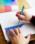Triangular Ruler Set, 4+1 Pieces Aluminum Alloy Ruler, Metal Drafting Ruler for Student School Office Supplies (Sky
