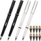 BFANGZ Everlasting Inkless Pencils, 0.7mm, 4Pcs with 8Pcs Replaceable Leads & 1 Transparent Storage Box