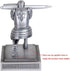 Knight Pen Holder Desk Organizers and Accessories, Resin Desk Decor with a Cool Pen Gift for Office and Home (Silver)