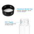 PATIKIL 110ml Plastic Test Tubes with Screw Caps, 15 Pcs Flat Bottom Tubes for Scientific Party Decoration