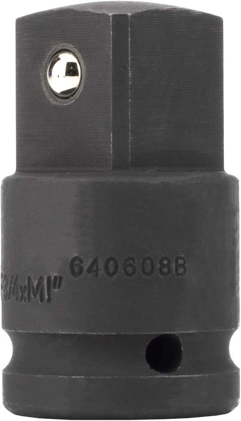 Genius Tools 3/4" Drive Impact Adapter with Steel Ball, 3/4"F 1"M, Cr-Mo Steel