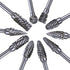 10pcs 3 mm (1/8 Inch) Tungsten Carbide Double Cut Rotary Burr Die Grinder Bits - Long Shank 100mm Fits Rotary Tool