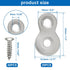 Bonsicoky 8 Pack 20, Figure Desk Fasteners, of Heavy-Duty Metal Table Connectors, Secure Tabletop to Frame, Silver