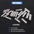 Glarks 220Pcs Non-Insulated Butt Connectors Assortment Kit, 22-16/16-14/14-12/12-10 AWG Gauge for Electrical Splice