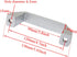 2-Pack Silver Aluminium Alloy Rectangular Industrial Pull Handle, 120mm for 30 Series European Standard Profile