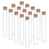 PATIKIL 30ml Plastic Test Tubes with Cork Stoppers, 15Pcs 150x20mm Tubes for Scientific Party Decoration, Lab Use