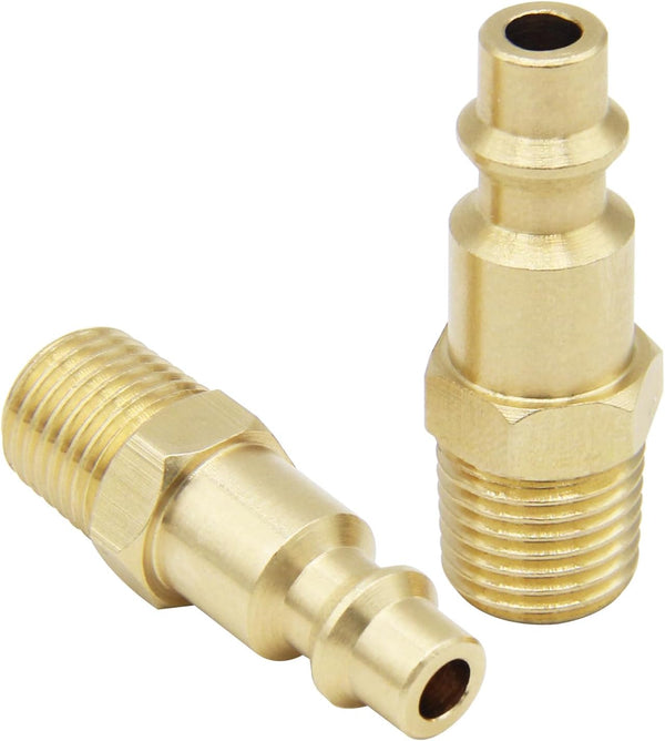 Air Hose Fittings 1/4 inch NPT Male Thread Air Plug, Quick Connect Fittings, 2 Piece