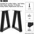 Y-CFHFC 16 Inch Set 2 (H16 W10.8, Trapezoid Bench Legs Metal Coffee Table Legs, End & Side Table Feets, DIY Furniture