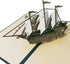 Set of 2 Sailing Boat Pop Up Greeting Cards - Congratulation for Special Day, Valentine's Day, Birthday or Wedding with