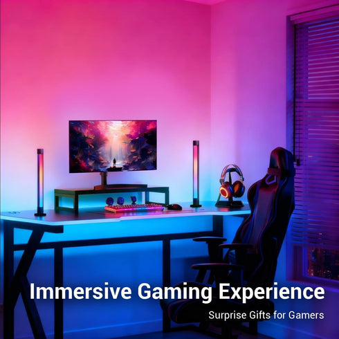 Smart Gaming Light Bar Ambient Lighting, LED Backlights with Scene and Music Sync for Game Monitor, PC, TV, Room