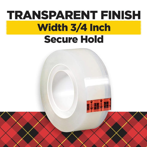 Scotch Super-Hold Tape, 6 Rolls, 50% More Adhesive, 3/4 x 800 Inches, Boxed (700S6)