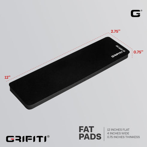 Grifiti Fat Wrist Pad, 12" x 2.75” x 0.75" Inch Keyboard Rest, Thick Small Ergonomic Support for Computer Keyboards,