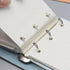 Green Mini Binder Cover, 3-Ring PU Leather Notebook with Snap Button Closure, Refillable Personal Planner Protector
