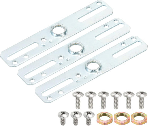 MECCANIXITY Light Fixture Crossbar Kit, 100x20mm Mounting Bracket for Ceiling Light, Silver Tone 3 Set