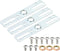 MECCANIXITY Light Fixture Crossbar Kit, 100x20mm Mounting Bracket for Ceiling Light, Silver Tone 3 Set