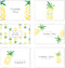 Gooji 4x6 Pineapple Thank You Cards (Bulk 36-Pack) Matching Peel-and-Seal White Envelopes