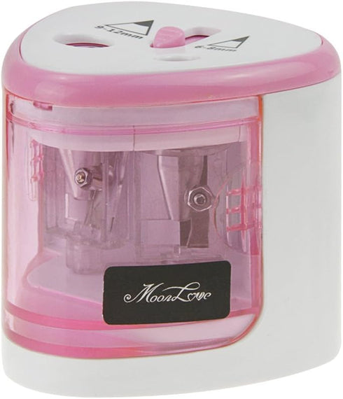 Electric Pencil Sharpener, Pink Portable Automatic Heavy Duty for School Home, Battery Operated