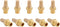 SNS PST-N01 Male Thread 1/8 NPT Brass Pneumatic Exhaust Muffler Silencer, 10 PCS Per Pack