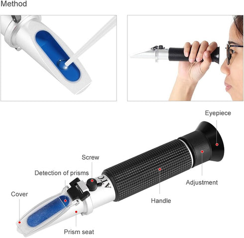 Yosoo Professional Handheld Alcohol Refractometer, 0~80% Test Meter Measure Instrument