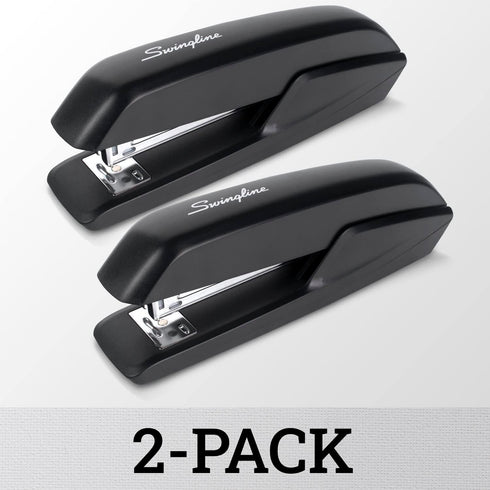 Swingline Standard Stapler, Eco Version, 20 Sheet Capacity, Jam Free, 2 Pack, Black (54501)