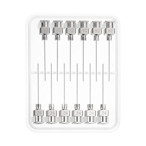 PATIKIL Blunt Tip Dispensing Needle 24G, 12 Pcs 1 Inch Stainless Steel Liquid Dispenser Needles with Lure Lock