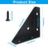 VDAMZVO 4Pcs 66mm Corner Brace Brackets, Heavy Duty Triangle Shelf Bracket Metal Corner Brackets, Cold Rolled Steel