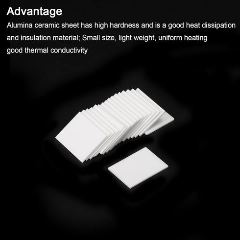 PATIKIL Alumina Ceramic Sheet Cooling Pad, 50pcs Insulating Sheet for MOS Transistor 25x20x1mm