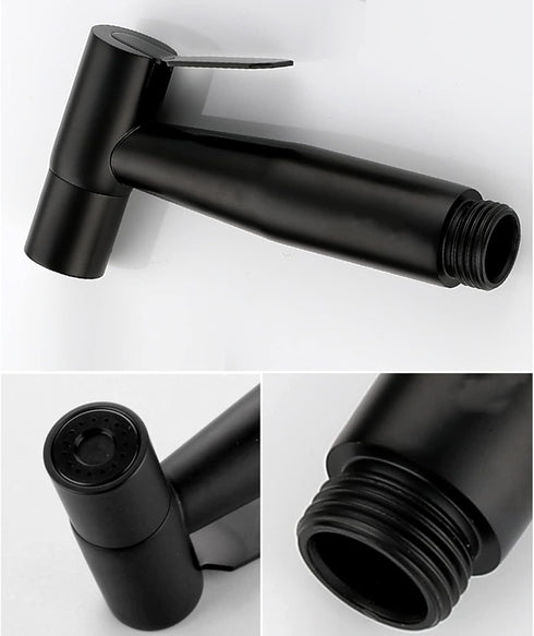 QFZFQOLSS Bidet Sprayer Head Black Shower Faucet Bidet Cloth Diaper Sprayer for Toilet Toilet Shower Head Black