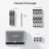 Nicpro 0.9 Metal Mechanical Pencil Set with Case, 3PCS Black Drafting Pencil, 8 Tubes HB Lead Refills, 3PCS Erasers