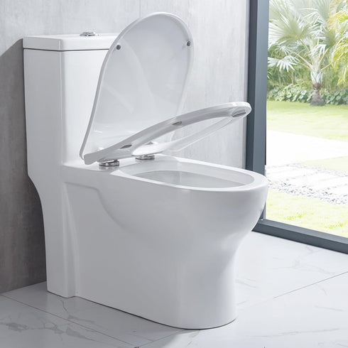 SADALAK D/U Shape Toilet Seat,Soft Close and Quick-Release for Easy Cleaning Toilet Seats Cover,Stable Hinge Design