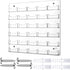 Hillban Clear Acrylic Business Card Holder Wall Mount, Multiple Card Organizing Display Rack with 30 Pockets