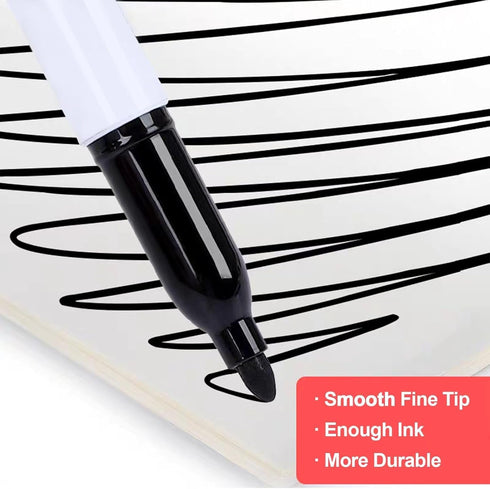 S & E TEACHER'S EDITION 96 Pcs Dry Erase Markers, Black with Low-Odor Ink for School, Office, or Home