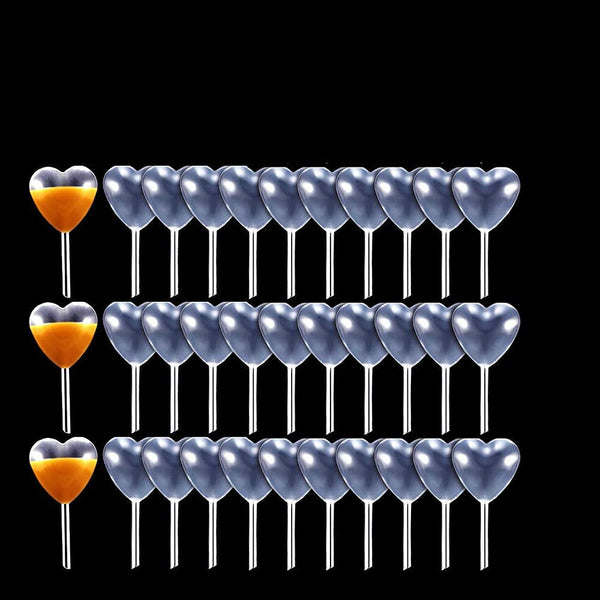 150pcs 4ml Plastic Droppers Pipettes, Heart-Shaped Plastic Squeeze Pipette for Chocolate, Cake, Strawberry