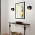 Wall(1PACK) Black Wall Sconce,Wall Light Fixtures, Modern Bathroom Light Fixture with Clear Glass Shade and Moisture