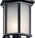 17" 1-Light (17" 6.5" 49255BK Kichler Chesapeake Outdoor Wall Light in Black, Exterior Porch Light, Coastal Wall Sconce