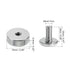 PATIKIL M4x12 Standoff Screws with Spacers, 20 Pack Wall Mounting Hardware Thumb Screw Fasteners for Acrylic Glass Signs Mirrors, Silver Tone 12mm